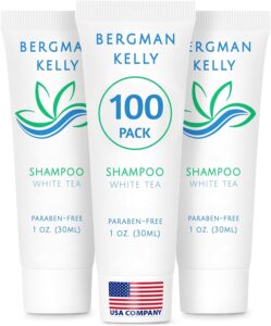 BERGMAN KELLY - Travel Size Hotel Shampoo - 1 fl oz, 100 PK, White Tea
